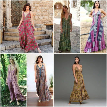 BEAD DRESS SILK DRESS